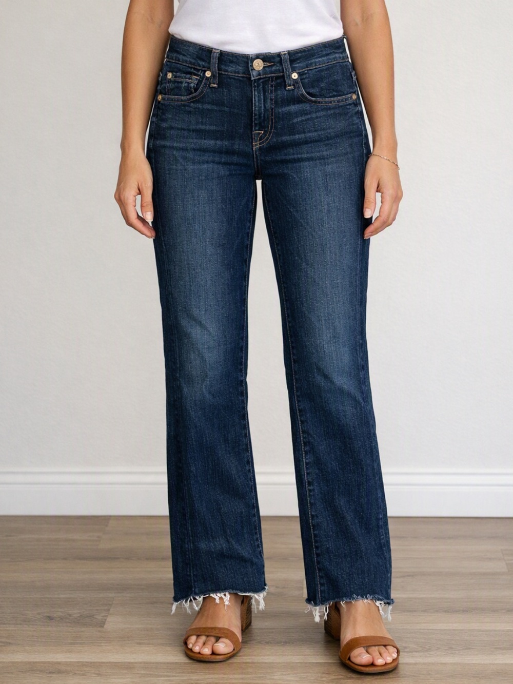 7FAM Low Rise Bootcut Jeans 26 Blue Denim Y2K 28x31 USA
S